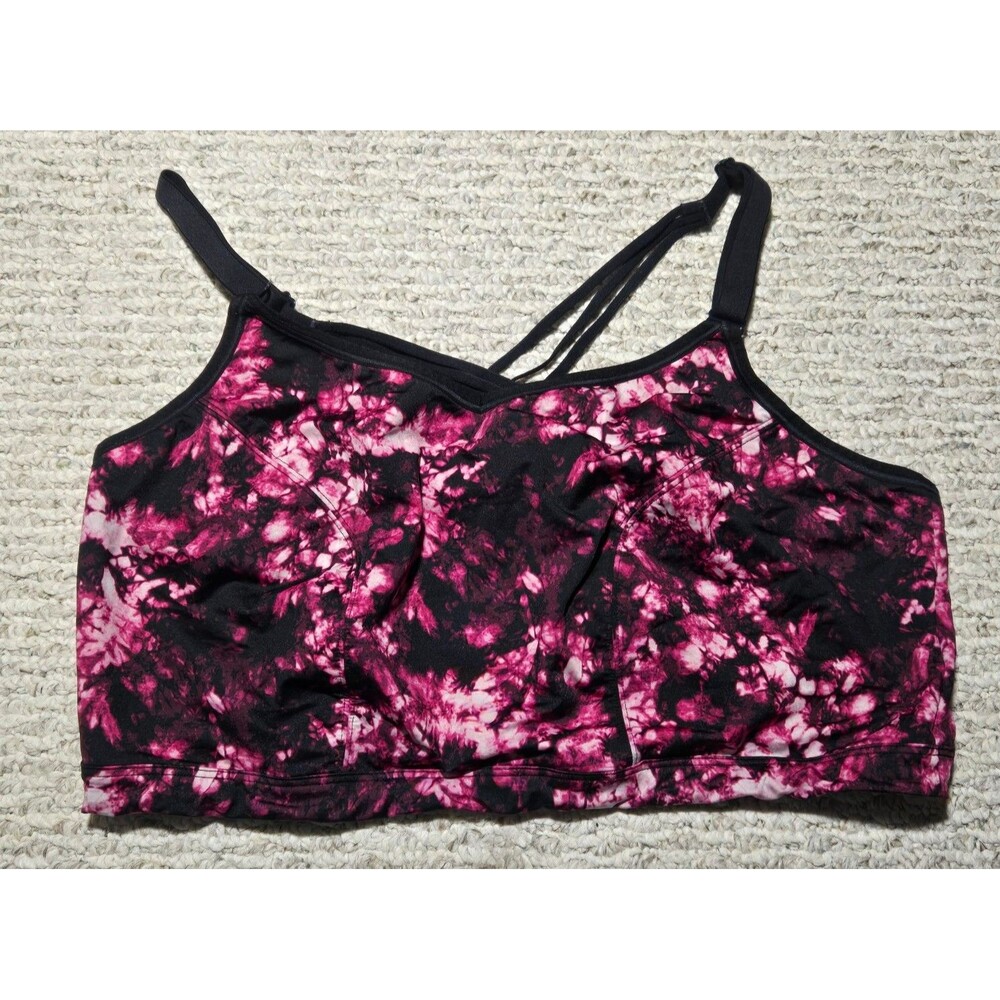 Livi Lane Bryant triple Strappy Back Sports Bra Wicking Low Impact Plus 26/28